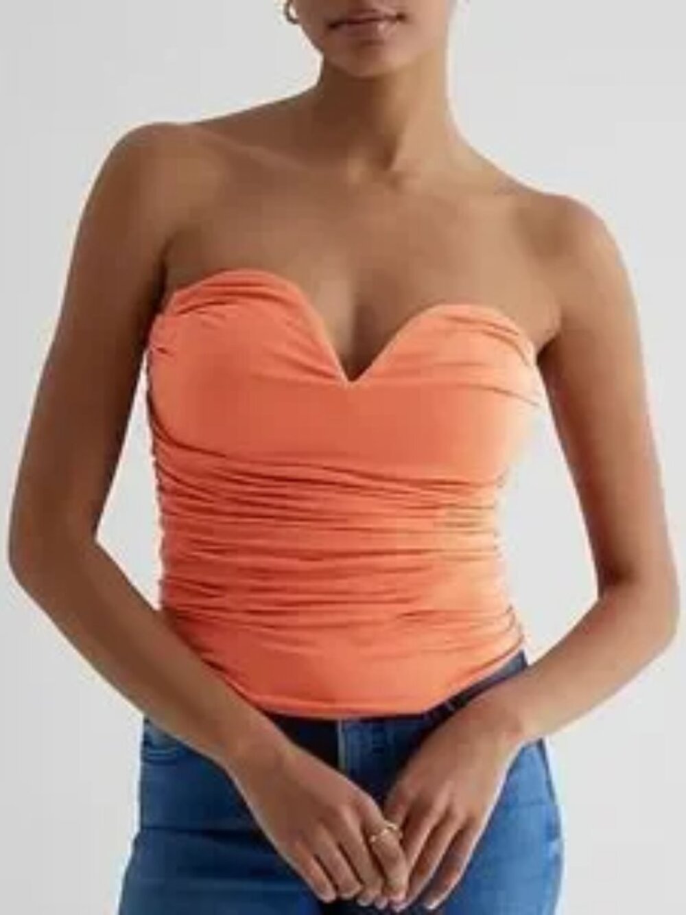 Express Body Contour Sweetheart Neck Corset Top